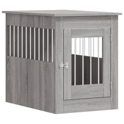 vidaXL Dog Crate Furniture Pet Doghouse Dog Kennel Dog Cage Engineered Wood - grey sonoma, 55 x 80 x 68 cm