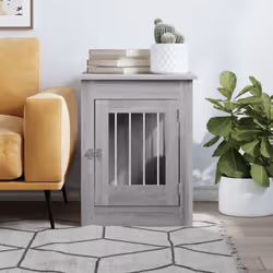 vidaXL Dog Crate Furniture Pet Doghouse Dog Kennel Dog Cage Engineered Wood - grey sonoma, 55 x 80 x 68 cm
