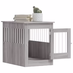 vidaXL Dog Crate Furniture Pet Doghouse Dog Kennel Dog Cage Engineered Wood - grey sonoma, 55 x 80 x 68 cm - Additional view 4