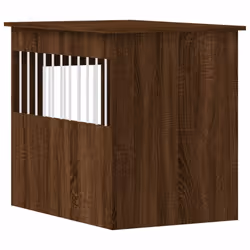 vidaXL Dog Crate Furniture Pet Doghouse Dog Kennel Dog Cage Engineered Wood - brown oak, 55 x 80 x 68 cm - Additional view 8
