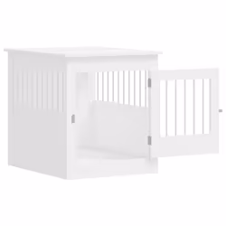 vidaXL Dog Crate Furniture Pet Doghouse Dog Kennel Dog Cage Engineered Wood - white, 64.5 x 80 x 71 cm - Additional view 5
