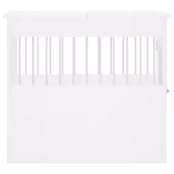 vidaXL Dog Crate Furniture Pet Doghouse Dog Kennel Dog Cage Engineered Wood - white, 64.5 x 80 x 71 cm - Additional view 7