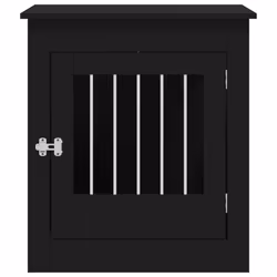 vidaXL Dog Crate Furniture Pet Doghouse Dog Kennel Dog Cage Engineered Wood - black, 64.5 x 80 x 71 cm - Additional view 6