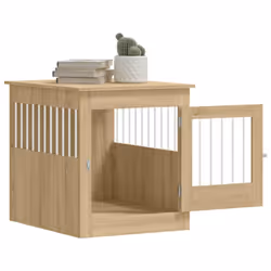vidaXL Dog Crate Furniture Pet Doghouse Dog Kennel Dog Cage Engineered Wood - sonoma oak, 64.5 x 80 x 71 cm - Additional view 4