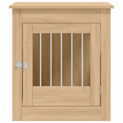 vidaXL Dog Crate Furniture Pet Doghouse Dog Kennel Dog Cage Engineered Wood - sonoma oak, 64.5 x 80 x 71 cm - Additional view 6