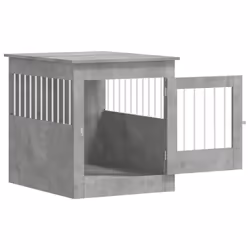 vidaXL Dog Crate Furniture Pet Doghouse Dog Kennel Dog Cage Engineered Wood - concrete grey, 64.5 x 80 x 71 cm - Additional view 5