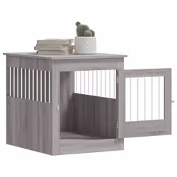 vidaXL Dog Crate Furniture Pet Doghouse Dog Kennel Dog Cage Engineered Wood - grey sonoma, 64.5 x 80 x 71 cm - Additional view 4
