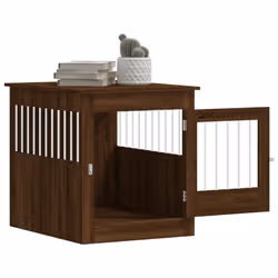 vidaXL Dog Crate Furniture Pet Doghouse Dog Kennel Dog Cage Engineered Wood - brown oak, 64.5 x 80 x 71 cm - Additional view 4
