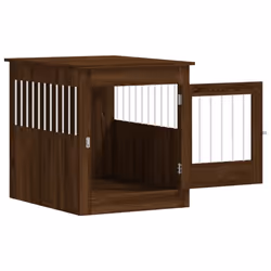 vidaXL Dog Crate Furniture Pet Doghouse Dog Kennel Dog Cage Engineered Wood - brown oak, 64.5 x 80 x 71 cm - Additional view 5
