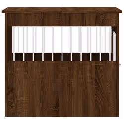 vidaXL Dog Crate Furniture Pet Doghouse Dog Kennel Dog Cage Engineered Wood - brown oak, 64.5 x 80 x 71 cm - Additional view 7