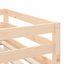 vidaXL Kids' Loft Bed with Curtains Children's Bunk Bed Frame Solid Wood Pine - natural and blue, 90 x 190cm - Additional view 10