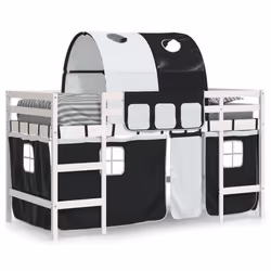 VidaXL 3206985 kids bed Black, White Polyester