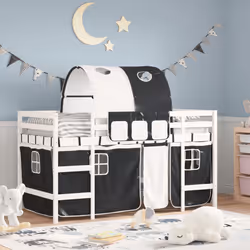 VidaXL 3206994 kids bed Black, White Polyester