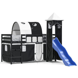VidaXL 3207096 kids bed Black, White Polyester