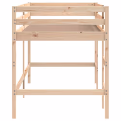 vidaXL Kids' Loft Bed with Ladder Bunk Bed White Solid Wood Pine - natural - Additional view 5