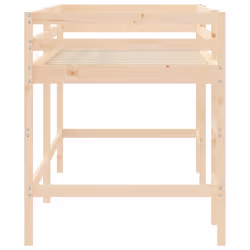 vidaXL Kids' Loft Bed with Ladder Children Bedroom Bunk Bed Solid Wood Pine - natural, 90 x 200 cm - Additional view 4