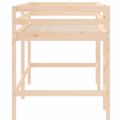 vidaXL Kids' Loft Bed with Ladder Children Bedroom Bunk Bed Solid Wood Pine - natural, 90 x 190 cm - Additional view 6