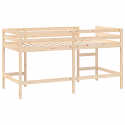 vidaXL Kids' Loft Bed with Ladder Children Bedroom Bunk Bed Solid Wood Pine - natural, 90 x 190 cm - Additional view 7