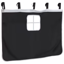 vidaXL Curtains for Loft Bed Blackout Privacy Bed Tent Bed Canopy Polyester - black - Additional view 7