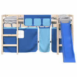 vidaXL Curtains for Loft Bed Blackout Privacy Bed Tent Bed Canopy Polyester - blue - Additional view 4