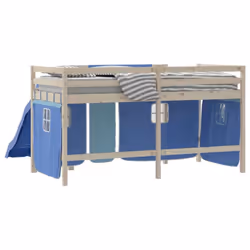 vidaXL Curtains for Loft Bed Blackout Privacy Bed Tent Bed Canopy Polyester - blue - Additional view 6