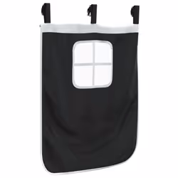 vidaXL Curtains for Loft Bed with Tunnel and Tower Blackout Bed Tent Canopy - white and black - Additional view 8