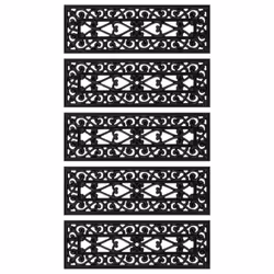 vidaXL Stair Treads Outdoor Step Mat Door Mat Anti Slip Tread Mat 5 pcs Rubber