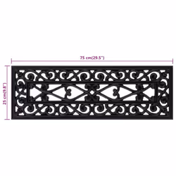 vidaXL Stair Treads Outdoor Step Mat Door Mat Anti Slip Tread Mat 5 pcs Rubber