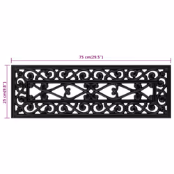 vidaXL Stair Treads Outdoor Step Mat Door Mat Anti Slip Tread Mat 10pcs Rubber - Additional view 8