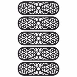 vidaXL Stair Treads Outdoor Step Mat Door Mat Anti Slip Tread Mat 5 pcs Rubber