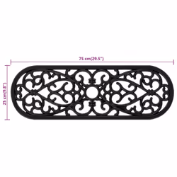 vidaXL Stair Treads Outdoor Step Mat Door Mat Anti Slip Tread Mat 5 pcs Rubber - Additional view 8