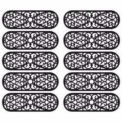 vidaXL Stair Treads Outdoor Step Mat Door Mat Anti Slip Tread Mat 10pcs Rubber