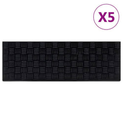 vidaXL Stair Treads Outdoor Step Mat Door Mat Anti Slip Tread Mat 5 pcs Rubber