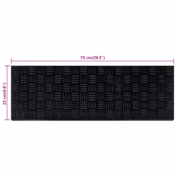 vidaXL Stair Treads Outdoor Step Mat Door Mat Anti Slip Tread Mat 5 pcs Rubber - Additional view 7