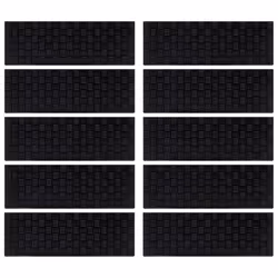 vidaXL Stair Treads Outdoor Step Mat Door Mat Anti Slip Tread Mat 10pcs Rubber