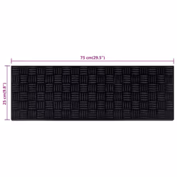 vidaXL Stair Treads Outdoor Step Mat Door Mat Anti Slip Tread Mat 10pcs Rubber