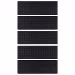 vidaXL Stair Treads Outdoor Step Mat Door Mat Anti Slip Tread Mat 5 pcs Rubber