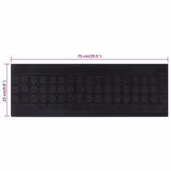 vidaXL Stair Treads Outdoor Step Mat Door Mat Anti Slip Tread Mat 10pcs Rubber