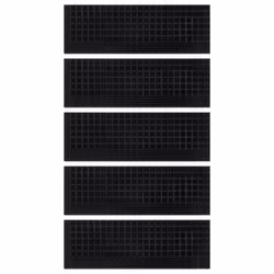 vidaXL Stair Treads Outdoor Step Mat Door Mat Anti Slip Tread Mat 5 pcs Rubber