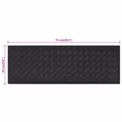 vidaXL Stair Treads Outdoor Step Mat Door Mat Anti Slip Tread Mat 5 pcs Rubber