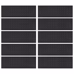 vidaXL Stair Treads Outdoor Step Mat Door Mat Anti Slip Tread Mat 10pcs Rubber
