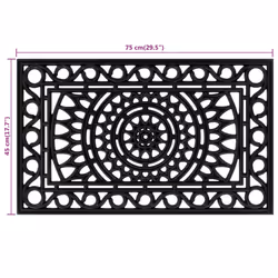 vidaXL Door Mat Floor Mat Indoor Entrance Mat Rug Doormat Rectangular Rubber - Additional view 4