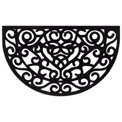 vidaXL Door Mat Floor Mat Indoor Entrance Mat Rug Doormat Half Round Rubber