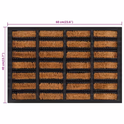 vidaXL Door Mat Floor Mat Entrance Mat Doormat Rectangular Rubber and Coir