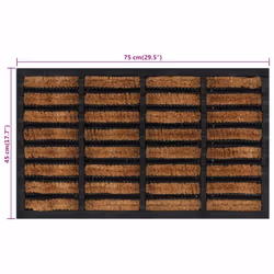 vidaXL Door Mat Floor Mat Entrance Mat Doormat Rectangular Rubber and Coir - Additional view 5