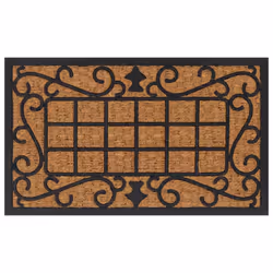 vidaXL Door Mat Floor Mat Entrance Mat Doormat Rectangular Rubber and Coir