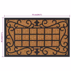 vidaXL Door Mat Floor Mat Entrance Mat Doormat Rectangular Rubber and Coir