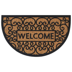 vidaXL Door Mat Floor Mat Entrance Mat Doormat Half Round Rubber and Coir