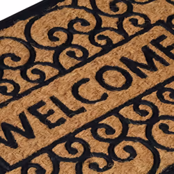 vidaXL Door Mat Floor Mat Entrance Mat Doormat Half Round Rubber and Coir - Additional view 4