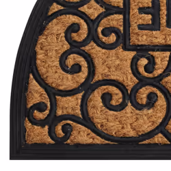 vidaXL Door Mat Floor Mat Entrance Mat Doormat Half Round Rubber and Coir - Additional view 5
